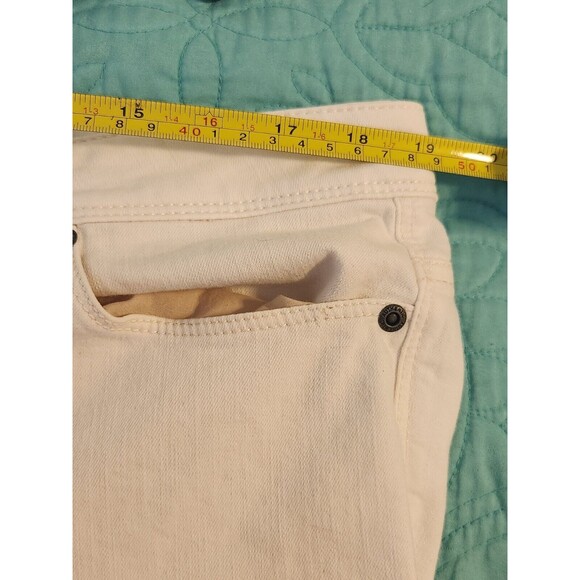 J. Jill Size 16 White Denim Authentic Fit Cotton Blend Slim Ankle Jeans - Picture 9 of 9